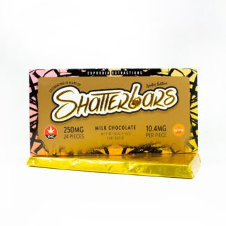 250mg Sativa Milk Chocolate Shatter Bar by Euphoria Extractions GOLDEN TICKET INSIDE