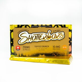 250mg Sativa Toffee Crunch Shatter Bar by Euphoria Extractions GOLDEN TICKET INSIDE