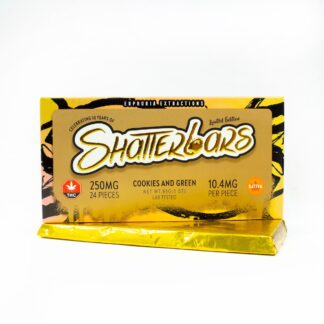 250mg Sativa Cookies and Green Shatter Bar by Euphoria Extractions GOLDEN TICKET INSIDE