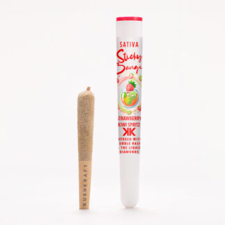 1 x 0.5g Infused Sticky Banger Pre-Roll Sativa Strawberry Kiwi Spritz by KushKraft